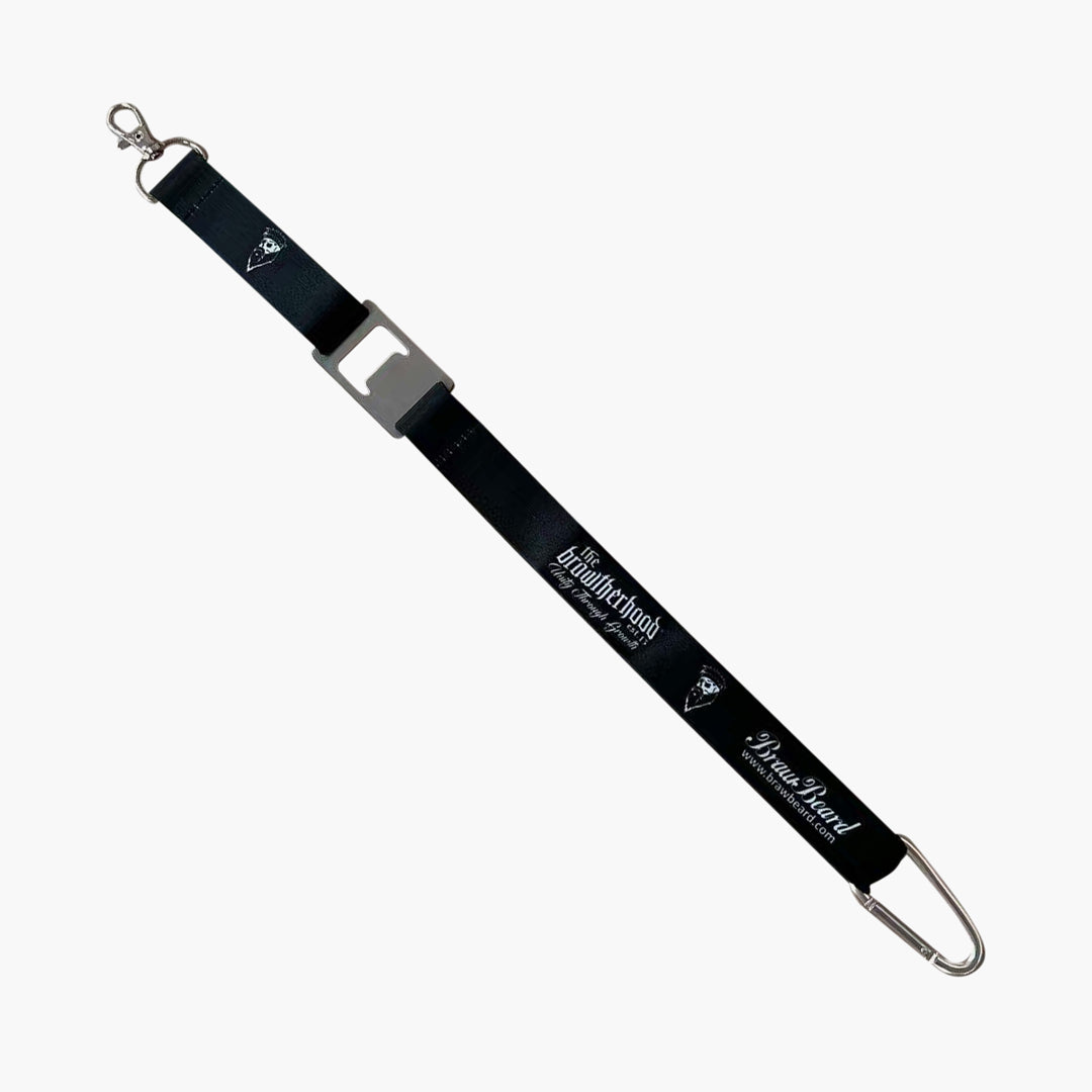 Short lanyard with bottle opener